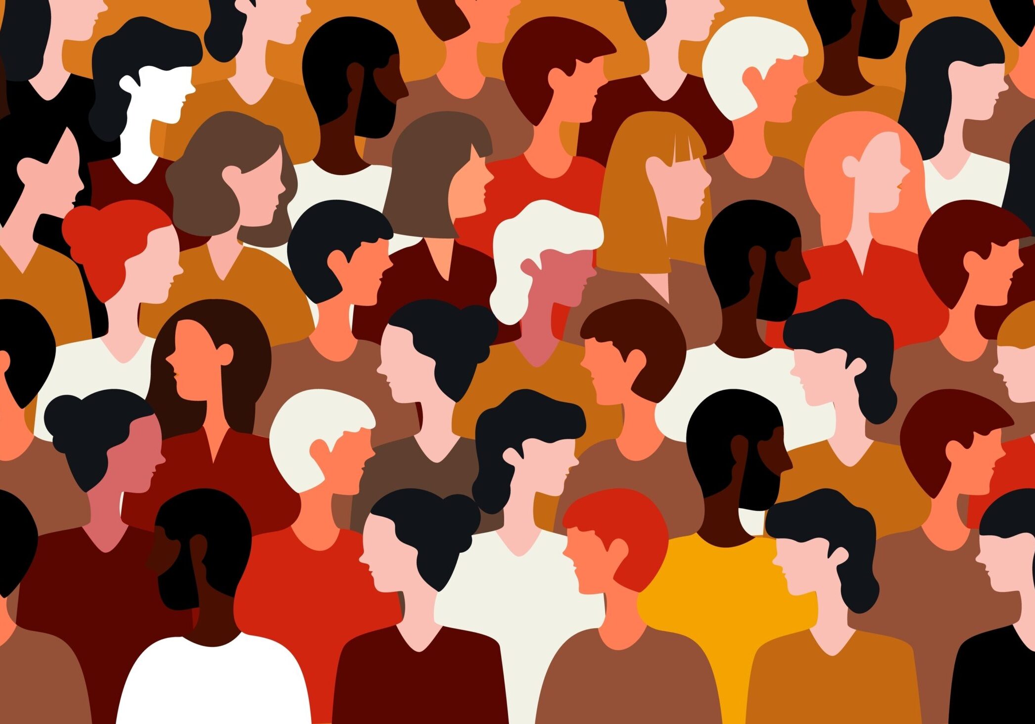 Community,Diverse,Culture,Side,View,People,Standing,Together. Community,Diverse,Culture,Side,View,People,Standing,Together.